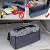 Foldable Premium Dark Gray Felt Storage Box Large Organizer Car Trunk Boot Auto Parts Anti Slip Home Office Durable Tool Box