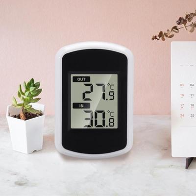 Wall Mount Wireless Indoor Outdoor Thermometer Gauge Digital Easy To Read Gauge for Home Bedroom Office Monitor