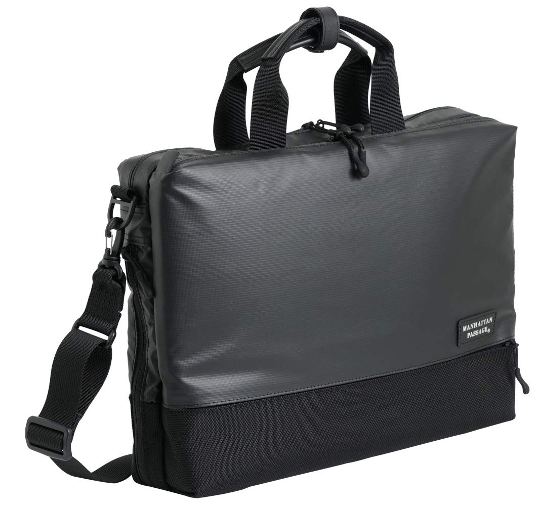 

Manhattan Passage 3311BK Slim Well-Organized Expandable Briefcase, Plus 2.1 (Black) Unisex