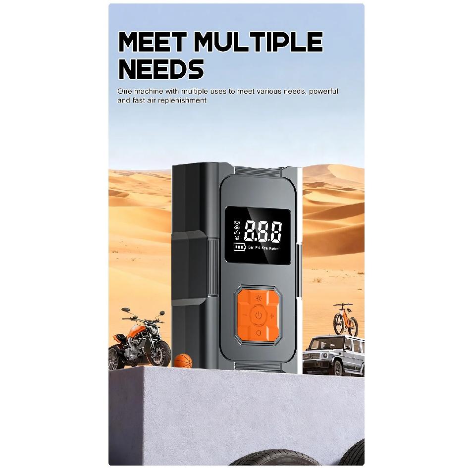 150psi Wireless Air Pump Portable Electric Tire Inflator Car Bicycle Motorcycle Air Compressor Injector Bike Ball Accessories