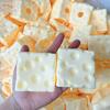 Large Cheese Shape Stress Ball Safe Rubber Simulation Cheese Squeeze Toy Sensory Ball For Relaxation Birthday Gift