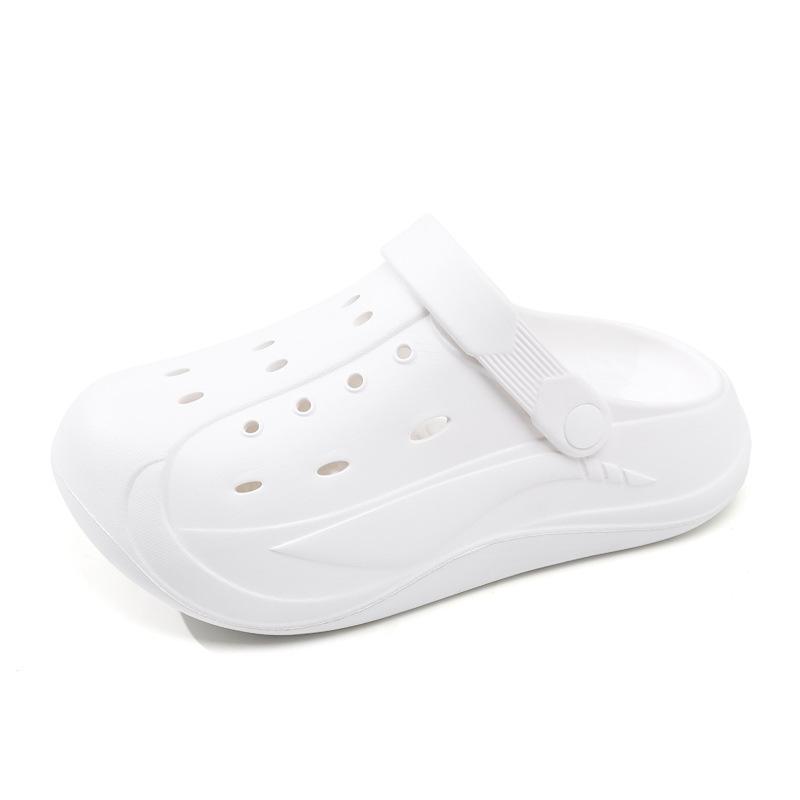 Baotou hole shoes women's thick-soled heightened non-slip slippers EVA wear-resistant and non-smelly feet outdoor beach breathable sandals