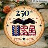 2D Flat1pc Aluminum Independence Day-Themed Wall Decor 7.87 Inches X 7.87 Inches Celebrating the 250th Anniversary Patriotic Decor Suitable for