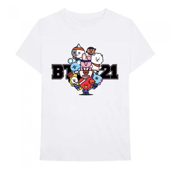 BT21 Camiseta unissex adulta de algodão Dream Team L branco