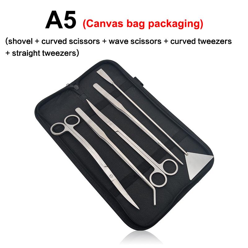 Aquarium Cleaning Tools Set Wave Scissors Tweezers Aquatic Plant Grass Trimming Stainless Fish Tank Tools Aquarium Accessories