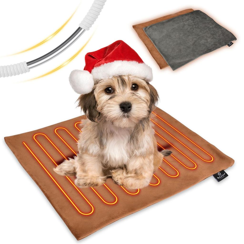 LINECY Pet Heating Cat Dog Cold Smart Constant Temperature Pet Fluffy Electric IP67 Includes 2 Overheat Bite Large Blanket, Heater, Heater,