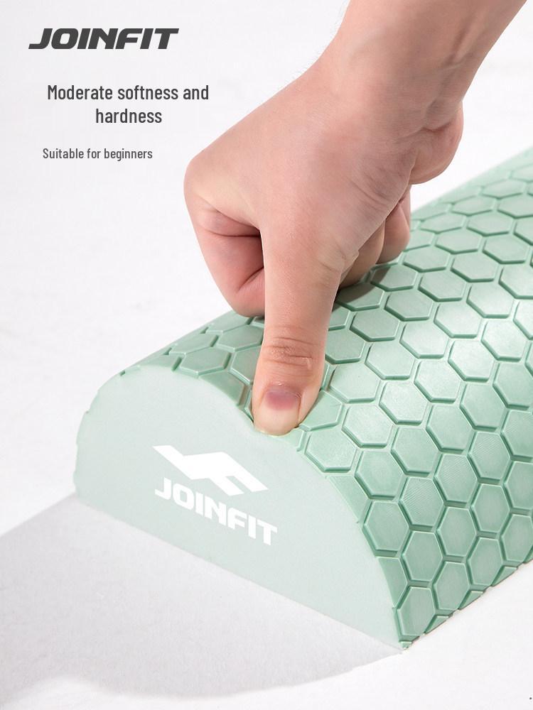 Joinfit Solid Foam Yoga Roller: Durable Half-round Massage Wheel for Muscle Relaxation and Fitness