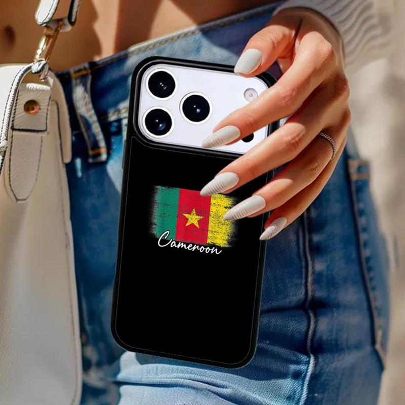 Republic of Cameroon Flag Phone Case For iPhone 17 Air 14 15 13 12 Max Cover For Apple 16e 11 Pro Max Plus Coque