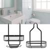 Metal Iron Wall Mounted Bathroom Basket 2 Layer Punch   Bathroom Shelves Toilet Accessories