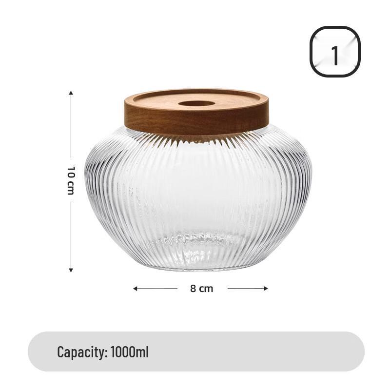 

Glass Fermentation and Storage Jar with Wooden Lid