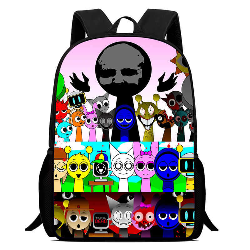 Rhythm Box Sprunki Spel Anime Rugzak Student Schooltas Computer Tas