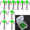 10Pcs/Box Mini Ice Fishing Hook Rust-resistant High Carbon Steel Good Toughness Solid Treble