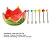 Fruit Plate And Fruit Fork Set Ceramic Watermelon Bowl with Stainless Steel Fork Multipurpose Kitchenware for Fruit Dessert Snacks