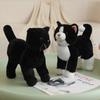 25CM Simulation Cat Doll Stuffed Animal Lifelike Pet Cat Toys Home Ornament Holiday Surprise Gift