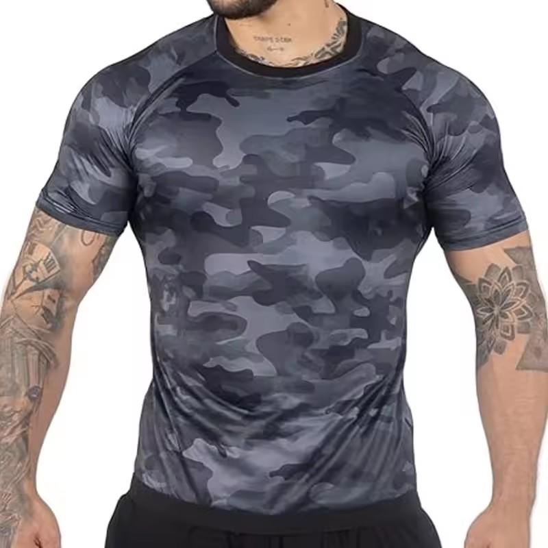Übergröße Herren Schweiß-Top mit kurzen Ärmeln Polyester-Mischung Bauchformer Core Trimmer Fitness Sportbekleidung