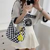 Women's new casual plaid bag large-capacity plaid messenger bag trendy neutral checkerboard one-shoulder women's bag