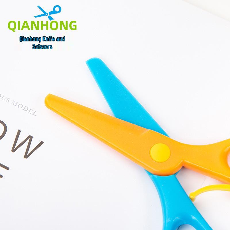 Children's Safety Scissors: All-Plastic, Anti-Pinch, Straight Edge for Kindergarten and Students