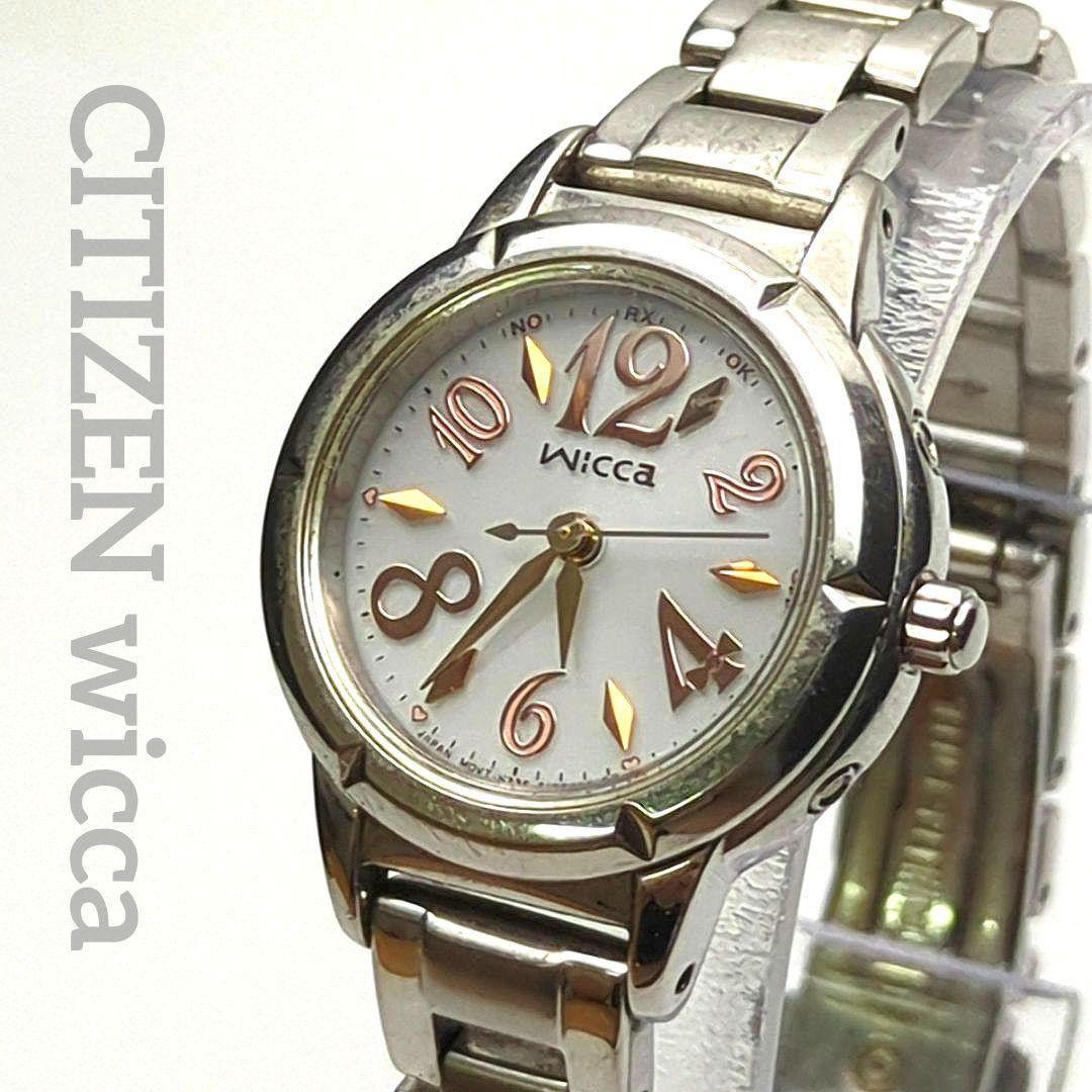 Used Operation CITIZEN wicca Citizen Wicca Radio Solar Ladies Watch Genuine Bracelet