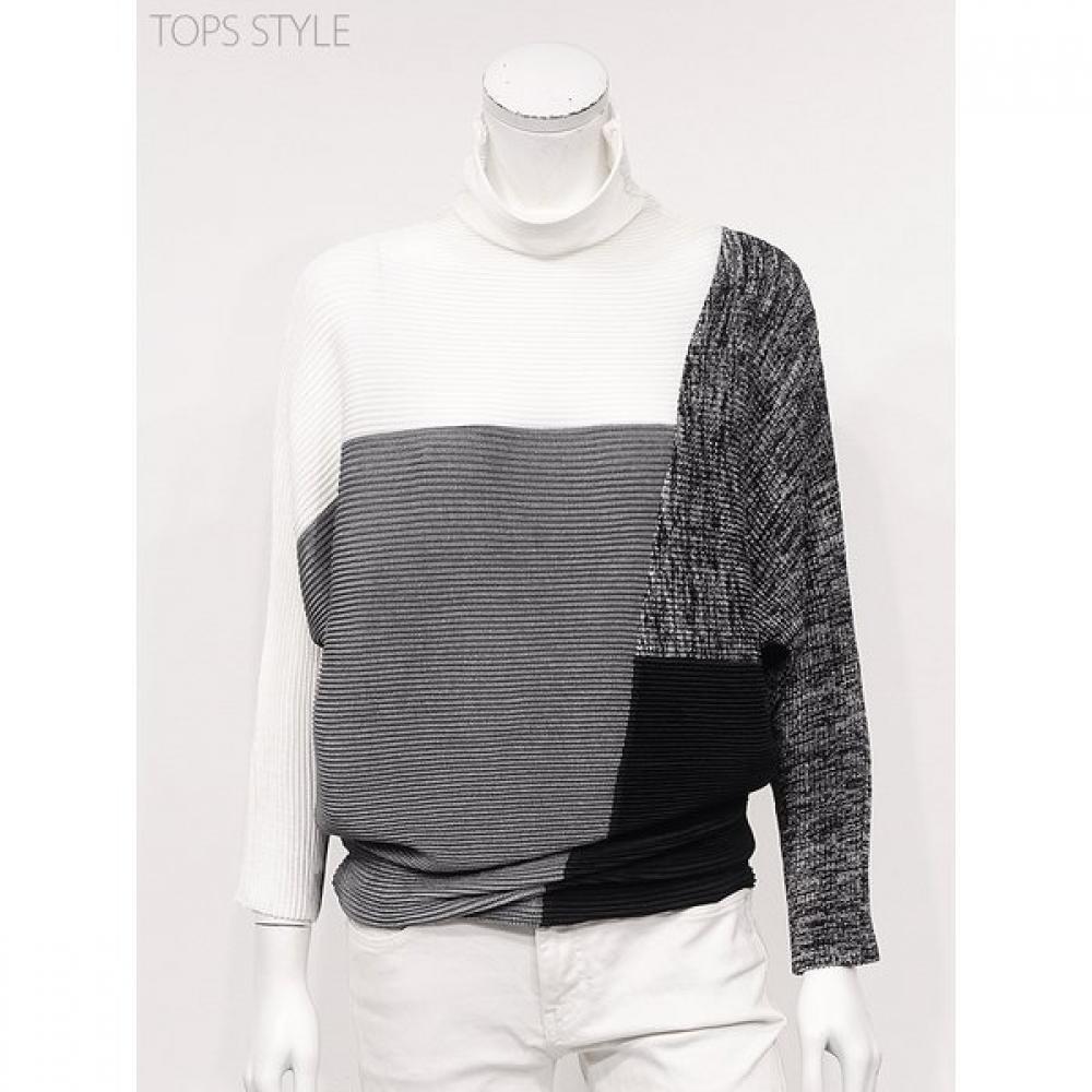 High Neck Oversized Long Tee 452 584