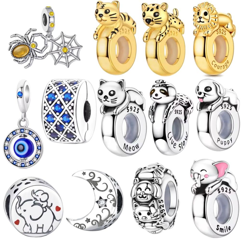 Dog Elephant Bead Spider,Blue Eye Pendant Original Bracelet DIY Accessories Exquisite Jewelry