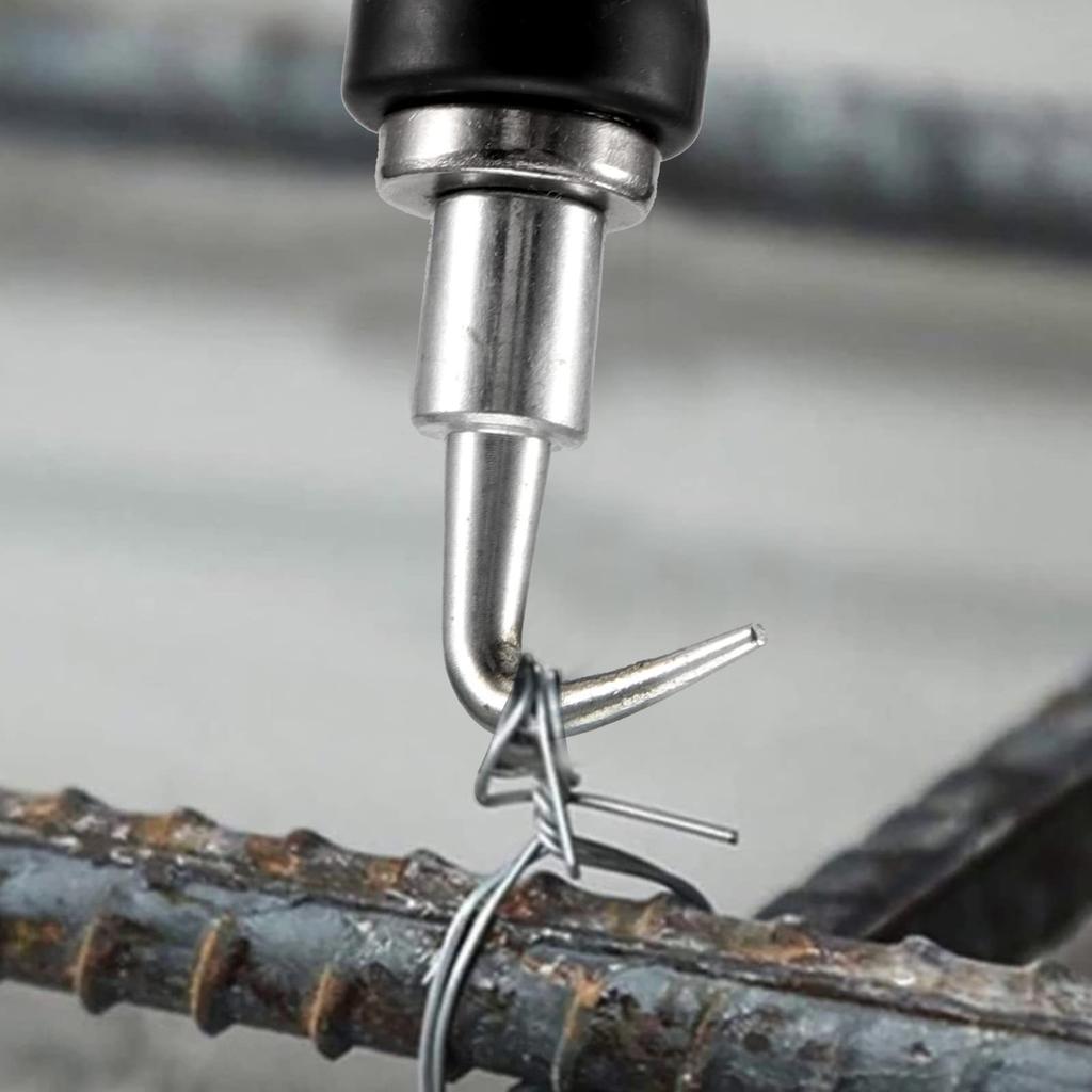 Semi-Automatic Rebar Tying Hook Tool Kit - Straight Pull Wire Twister, with Black And Green Non-Slip Handles