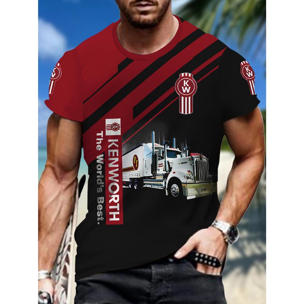 Hawaiian Men's Crew-neck T-shirt Summer Outdoor Vacation Men's Casual Short-sleeved Top Beach Party  Daily Fashion T-shirt