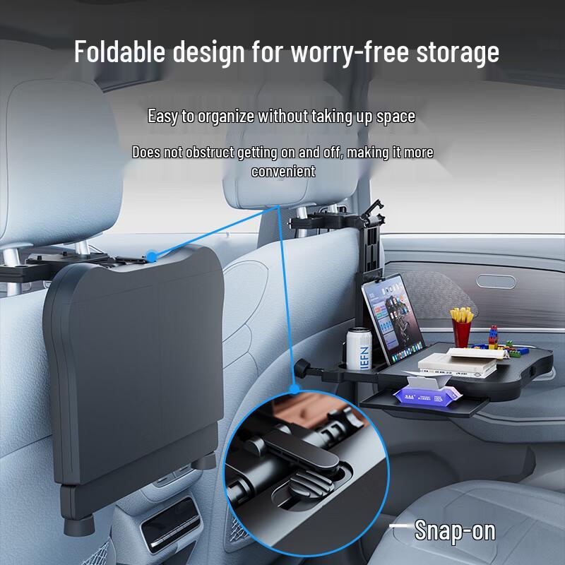 Multi-functional Car Seat Back Folding Tray Table