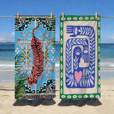 Altes Ägypten-Tiger Leopard Handtuch Weich Pool Geschenk Für Reise Fitnessstudio Dusche Camping Schnelltrocknend Sport Groß Strandtücher