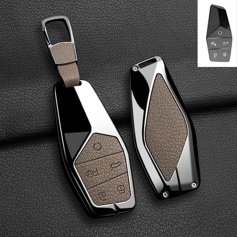 Zinc Alloy Car Key Case Fob For Mg One Remote Protection Cover Shell Keychain Ring Holder In