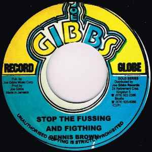 

7inch Record DENNIS BROWN - Stop The Fussing And Figthing NONE Joe Gibbs Recor Jamaica Reggae, Ska & Dub Used
