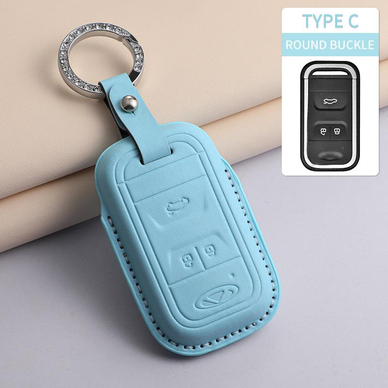 For Chery Tiggo 5 7 8 Tiggo 8 3x Arrizo 5 6 Pro Gx 5x EQ7 Jaecoo J7 7 J8 Omoda 5 C5 PU Car Keychain Shell Holder Car Accessories