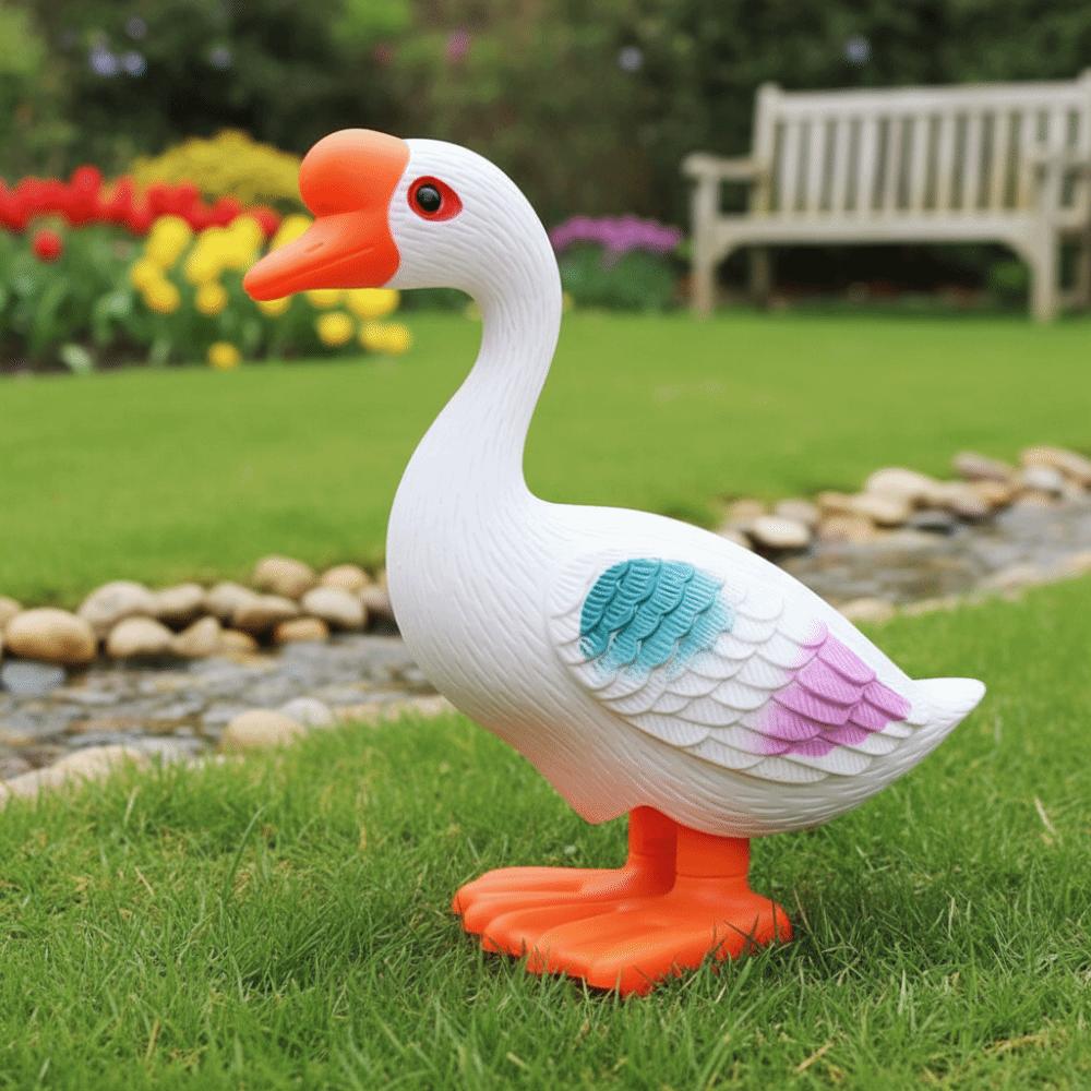 Cute Design Jumping Goose Toy Plastic Material Simulation Animal Toy Bounce Goose Toy Kids Play