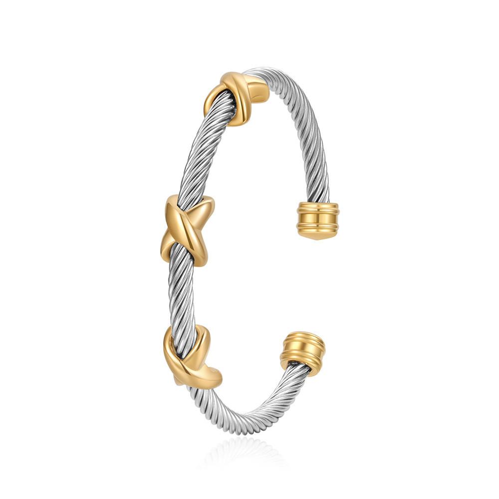 Stainless Steel Adjustable Hand Chain With Geometric Design For Men And Women Gift