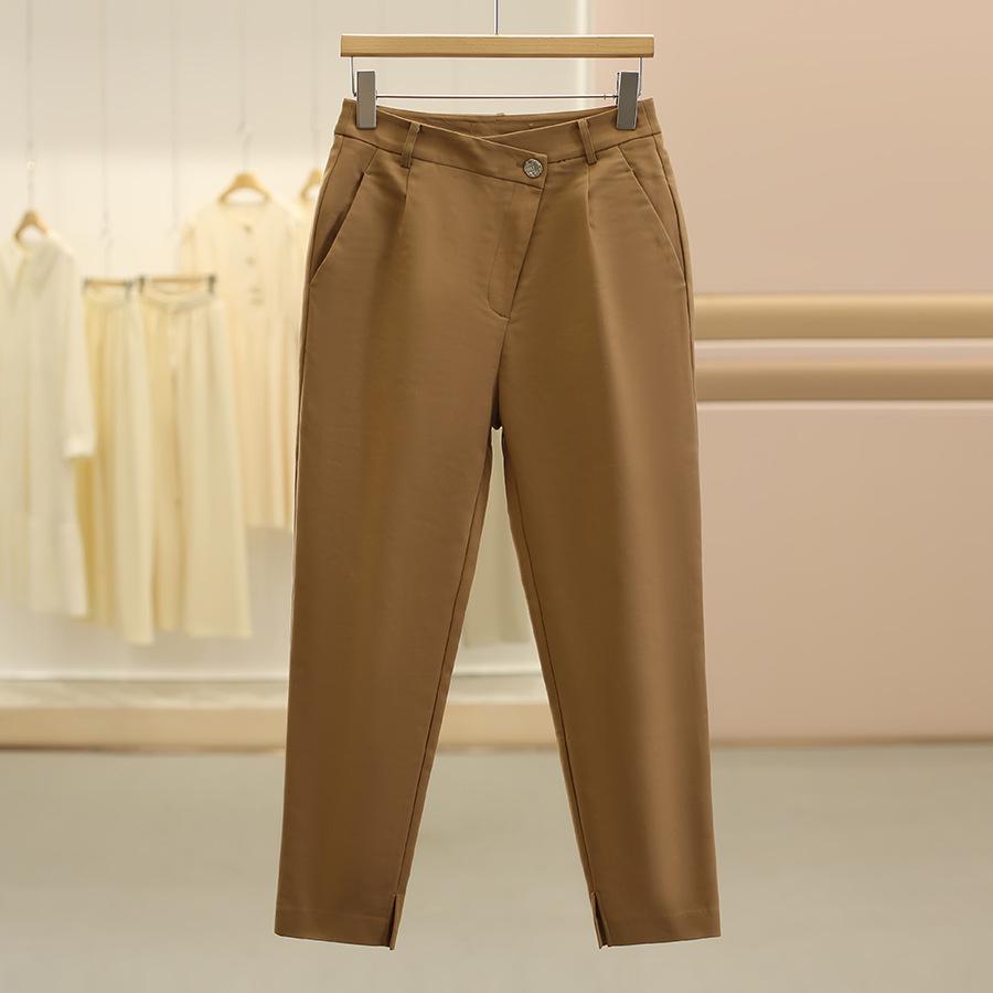 Wei Mei High-Waisted Slim Fit Slit Pants - Fall Collection