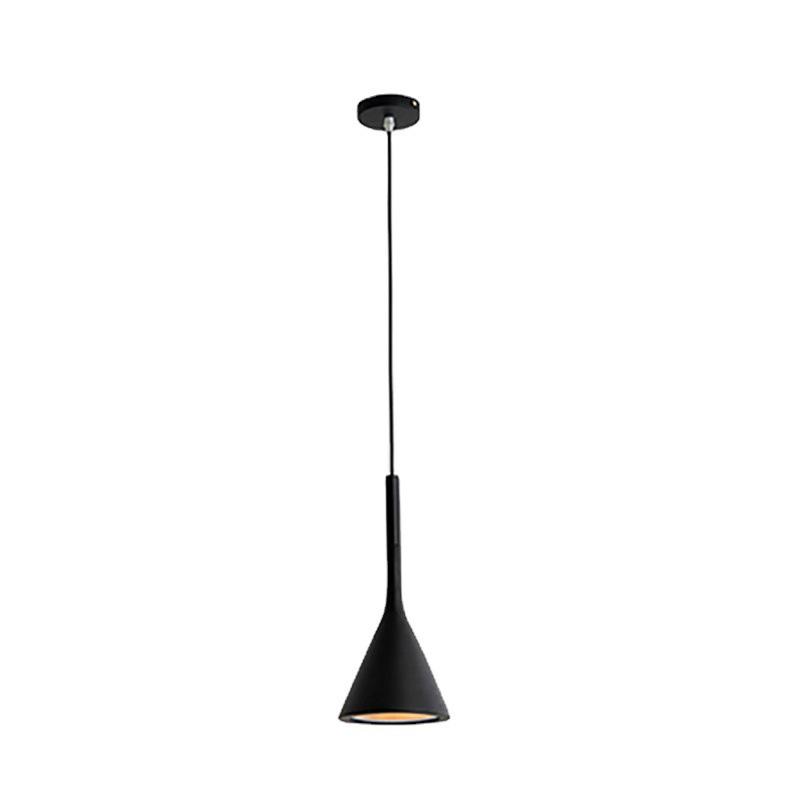 Nordic Wrought Iron Pendant Light - Modern Creative Single-Head Lamp for Restaurant, Bar, Bedroom, and Bedside.