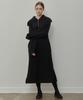 Kamino Ribbed Half-Zip Knit Dress (Black)