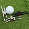 Golfový nástroj na opravu důlků Vidlička na opravu stop po úderu Kovová zelená vidlička Hrot pro opravu trávníku pro narozeninové dárky Potřeby pro trénink na stadionu