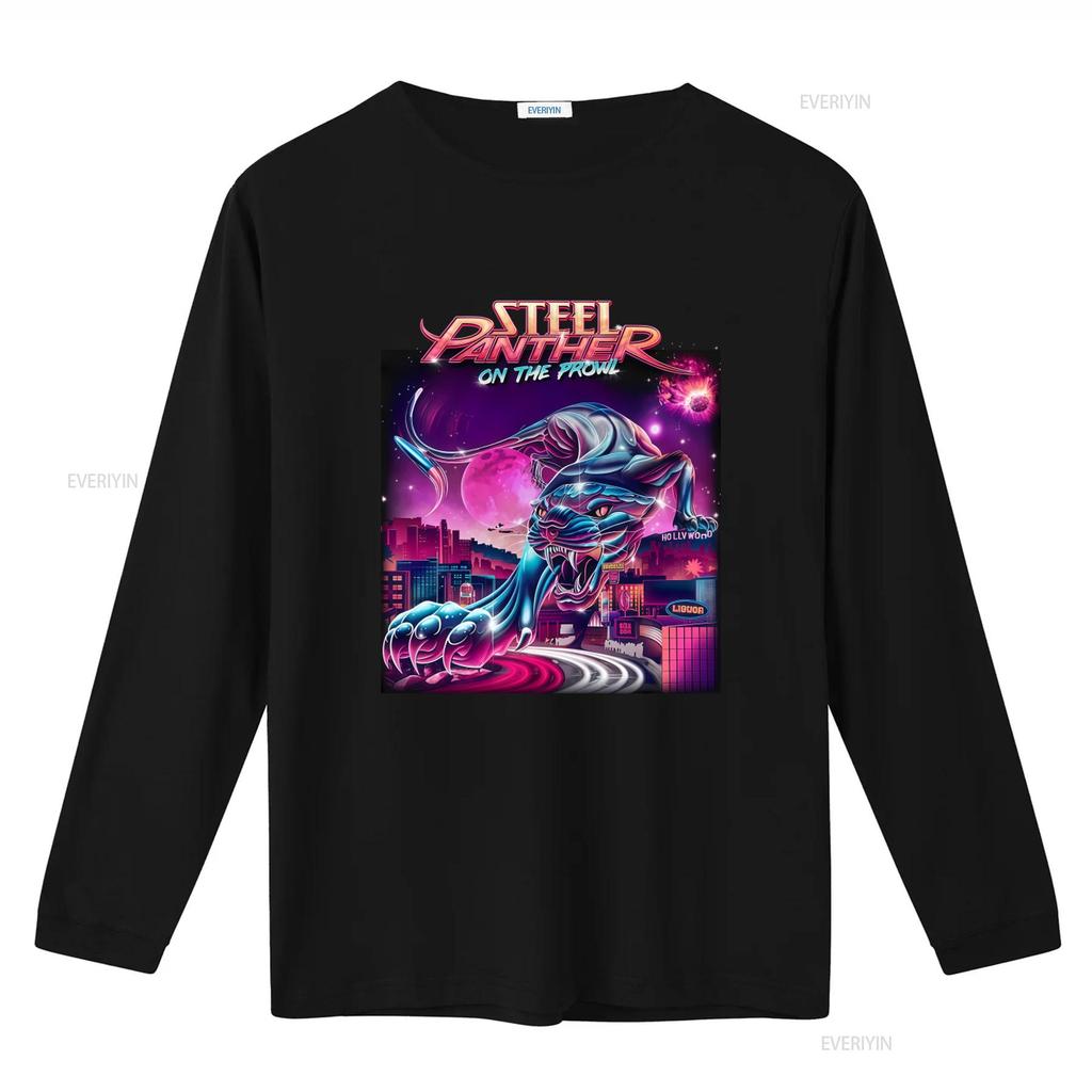 Steel Panther On The Prowl T Shirt for Men Fans Available In All Sizes Vintage Washed Slightly Graphic Versatile