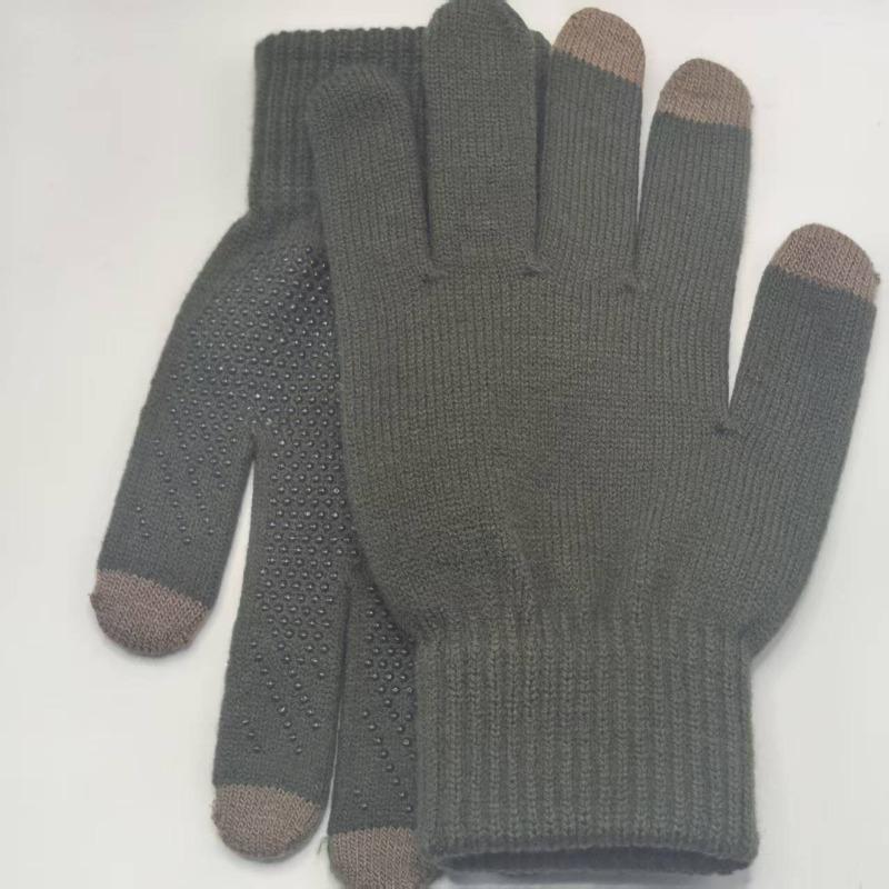 Non-slip gloves for men and women, piled and thickened in winter, warm, cold-proof and non-slip outdoor riding gloves