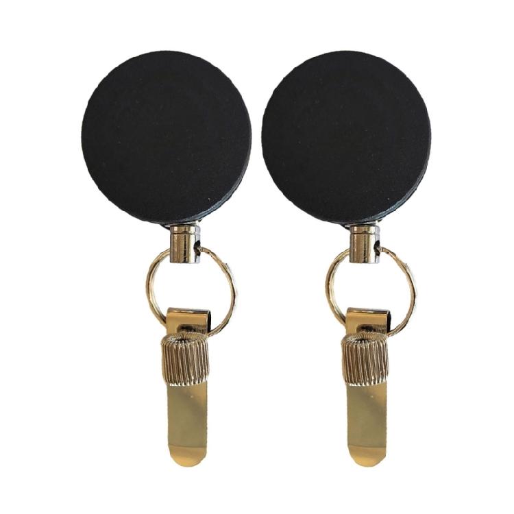 

2Pieces Retractable Badges Reel Metal Pen Holder with Pocket Clip Uniform Pen Holder Pen Holder Adjustable Spring Rings 1