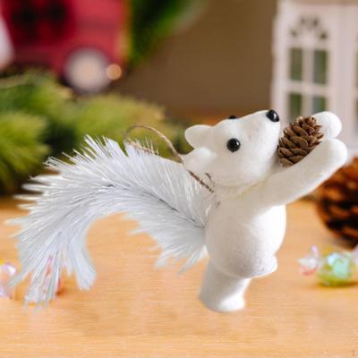Squirrel Shape Pendant Christmas Decoration, Elegant Tree Ornament Hanging Decor for Wall,