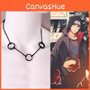 Högkvalitativ metalllegeringshalsband med Uchiha Itachi Tre Ringer Hänge