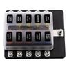 Universal 10 Way Fuse Box Block Fuse Holder Box Car Vehicle Circuit Automotive Car Fuse Accessory Tool