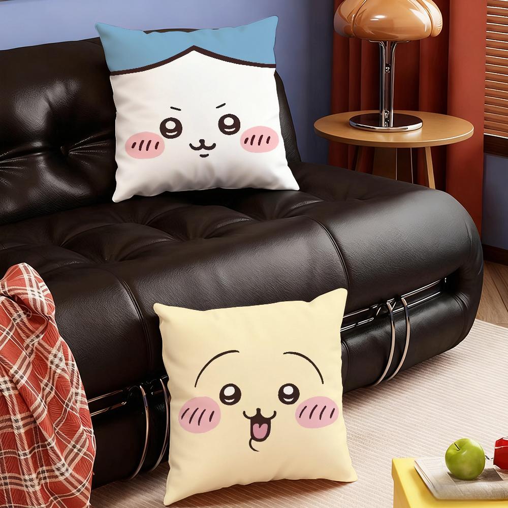 Cute Fun Pillow Case Bedroom Sofa Living Room Backrest Decoration Square UUsagiS Face Cushion Nap Time