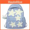 Lovely Sweet Style Nylon Star Backpack For College Girls High School Bookbag With Geometric Pattern