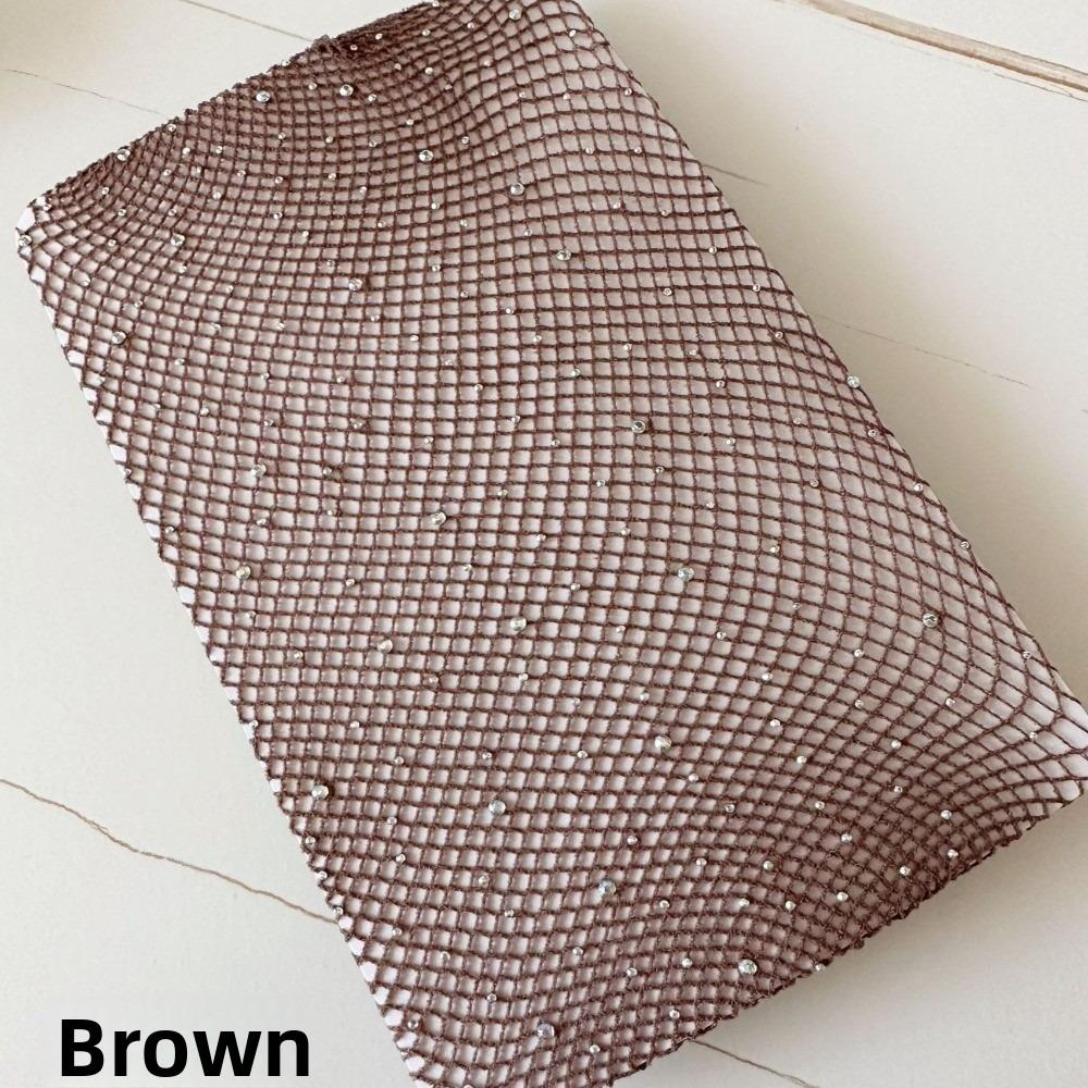 Shiny Net Rhinestone Fishnet Stockings Glitter Small Mesh Fishnet Diamond Pantyhose Hot-drilled Thin Fishnet Tights Fashion Show