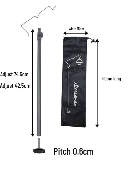 Retractable Portable Outdoor Camping Lamp Stand and Table
