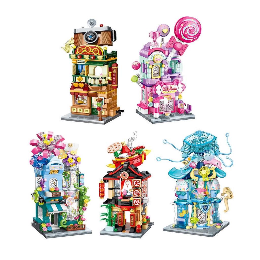 Keeppley Klocki Zabawki Budowlane Puzzle DIY Kącik Miasta Wystrój Domu Prezent K28012 K28013 K28014 K28015 K28016