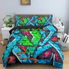 Ufo Pattern Bedding Set Mysterious Alien Duvet Cover 3D Comforter Covers Single Twin King Size Quilt Cover Home Textile 23Pcs