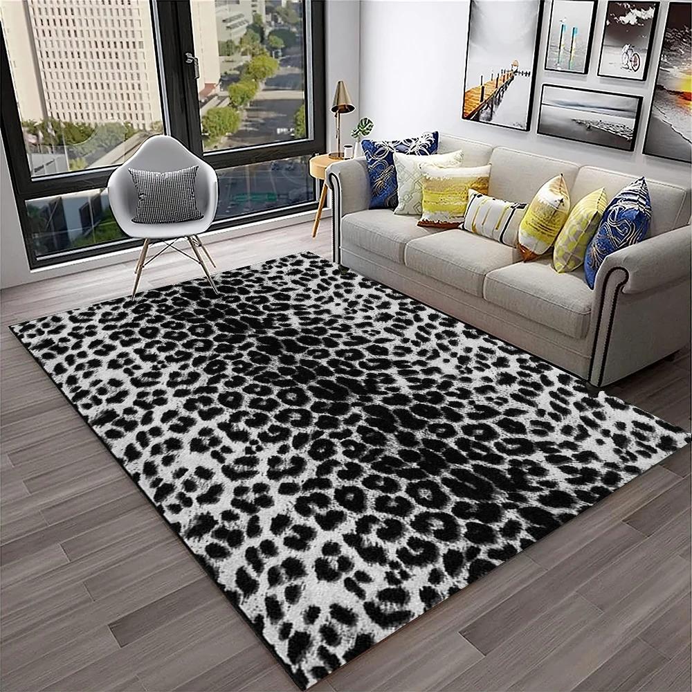 Wild Leopard Stripe Print Series Carpet Rug for Home Living Room Bedroom Sofa Doormat Decor,kid Play Area Rug Non-slip Floor Mat